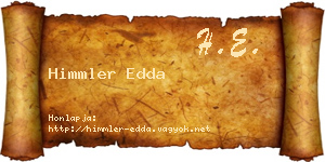 Himmler Edda névjegykártya